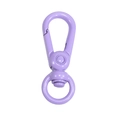 Lavender purple round spring buckle alloy snap hook for DIY keychain making - Macaron Color Keychain / Light Purple