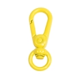 Bright yellow painted swivel snap hook with spring gate and 360-degree rotating ring - Macaron Color Keychain / Yellow