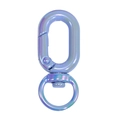 Iridescent iridescent metal spring buckle hook with 360-degree rotating ring for DIY - UV Dazzling Color / Taro Purple