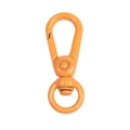 Orange matte finish round alloy spring snap hook with rotating metal swivel ring - Macaron Color Keychain / Orange