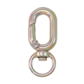 Rainbow plated swivel spring snap hook with rotating ring for DIY keychains - UV Dazzling Color / Milk Tea