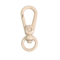 Matte cream round spring clip hook with 360-degree swivel ring for DIY keychains - Macaron Color Keychain / Milk Tea