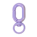 Iridescent purple spring snap hook with 360-degree rotating ring for DIY keychains - UV Dazzling Color / Light Purple