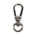 Bright silver zinc alloy swivel lobster clasp with 360-degree rotation ring - Macaron Color Keychain / White K/Silver