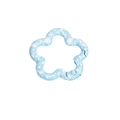 Flower shaped spring clasp in light blue with white splatter dots for DIY crafts - Snowflake Blue
