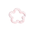 Pink and white marble pattern flower-shaped spring ring alloy keychain accessory - Snowflake Light Pink