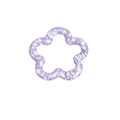 Lavender flower-shaped alloy spring clasp with white ink marble texture for DIY keychains - Snowflake Light Purple