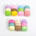 Colorful 3-layer acrylic macaron cookie charms for DIY jewelry and keychains - Biscuit - Random Color