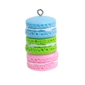 Colorful 3-tier acrylic macaron pendant with blue, green, and pink layers for DIY crafts - Biscuit - Blue-Green-Pink