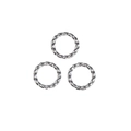 Silver twisted rope texture round metal rings for DIY jewelry and accessory making - Circle / Silver
