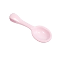 Pink soft silicone baby feeding spoon with ergonomic circular ring handle - Spoon-Pale Pink