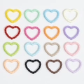 DIY colorful heart-shaped twist rings for keychains in sixteen vibrant assorted colors - Heart / Random Color