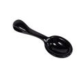 Polished black mini spoon pendant with hollow handle for DIY jewelry accessories - Spoon-Black