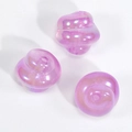 Three spiral purple iridescent AB coating beads for DIY jewelry and phone chain making - Spiral Swirl Bead / Fine Glitter Medium Purple