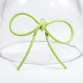 Ciondolo a fiocco verde chiaro minimalista in metallo opaco per gioielli fai-da-te - Oversize / Verde Primavera