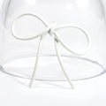 Ciondolo a fiocco bianco minimalista con finitura opaca per gioielli fai-da-te e chiavi - Oversize / Bianco Sporco
