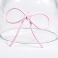 Pendaglio a fiocco in metallo rosa opaco con anello di raccordo per creazioni DIY - Oversize / Rosa Chiaro
