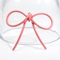 Ciondolo a fiocco rosa smaltato con anello per gioielli fai-da-te e portachiavi - Oversize / Pesca