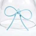 Accessorio fai-da-te con ciondolo a fiocco azzurro dipinto e charm in vetro trasparente - Oversize / Blu