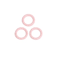 Three light pink twist rings with wave textures for DIY accessory making projects - Circle / Light Pink