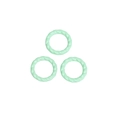 Three-piece mint green twisted rope ring set with glossy finish for DIY fashion accessory - Circle / Milky Green