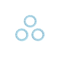 Three-piece set of light blue twisted star heart phone chain charms and DIY accessories - Circle / Light Blue