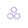 Three light purple twisted resin rings for DIY jewelry making and keychains - Circle / Dark Purple