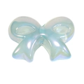 Irillerende lichtblauwe acryl strik bedel met parelmoer glans voor DIY-sieraden - Jelly-kleuren / Donkerblauw