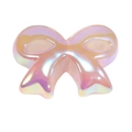 Pearlescent acrylic bow bead in iridescent pink-purple for DIY jewelry making - Jelly Colors / Purple