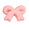 DIY accessory pink acrylic bow bead with matte glitter finish for keychain making - Frosted / Pink