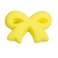 Matte bright yellow acrylic bow bead for DIY jewelry and phone chain accessories - Frosted / Yellow