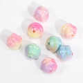 Gradient candy color spiral loose beads for DIY jewelry and phone chain accessories - Spiral Swirl Bead / Two-Tone Iridescent Random Color