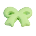 Frosted light green acrylic bow bead with hole for DIY jewelry and phone chain making - Frosted / Fruit Green