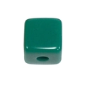 Donkergroene vierkante acrylkraal met middengat voor DIY armband en sieraden maken - Blank Vierkant / Mini-Donkergroen