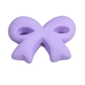 Matte purple acrylic bow bead with fine glitter finish for DIY jewelry and phone charms - Frosted / Purple