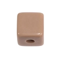 Khaki vierkante acryl kraal met middengat voor DIY armbanden en sieraden maken - Blank Vierkant / Mini-Lichtkoffie