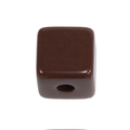 Bruine vierkante acryl kraal met centraal gat voor DIY sieraden en armbanden - Blank Vierkant / Mini-Donkerkoffie