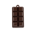 Llavero de bloque de chocolate marrón oscuro de resina para decoración de bolsos - Chocolate Lacado / Café Oscuro
