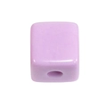 Lavendel acryl kubuskraal met middengat voor DIY sieraden en creatieve projecten - Blank Vierkant / Mini-Paars