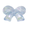 Sparkling aurora light blue and purple acrylic bow bead with fine glitter for DIY jewelry - Fine Shimmer / Blue