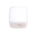 Witte vierkante acryl kraal met afgeronde hoeken en centraal gat voor DIY sieraden - Blank Vierkant / Middel-Wit