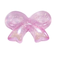 Sparkly purple acrylic bow charm with gold glitter for DIY jewelry and phone cases - Fine Shimmer / Purple