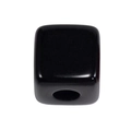 Gepolijste zwarte vierkante acryl kraal met gat voor DIY sieraden en armbanden - Blank Vierkant / Medium - Zwart