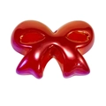 Acrylic gradient red and purple bow bead for DIY jewelry and phone charms accessory - Pearlescent / Red