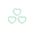 Mint green heart-shaped DIY accessories with twisted rope texture for jewelry making - Heart / Milky Green