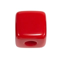 Glanzende rode acryl vierkante kraal met rond gat voor DIY sieraden maken projecten - Blank Vierkant / Medium - Rood