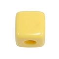 Lichtgele matte acryl vierkante kraal met doorlopend gat voor DIY-sieraden maken - Blank Vierkant / Medium-Geel