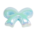 Chic aurora light blue bowknot acrylic bead for DIY jewelry making and phone charms - Pearlescent / Blue