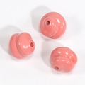 Glossy pink spiral beads in resin for DIY handmade jewelry and accessory making - Spiral Swirl Bead / Lacquered - Peach