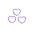 Lavender twisted texture heart charms for DIY jewelry and phone case decoration - Heart / Dark Purple